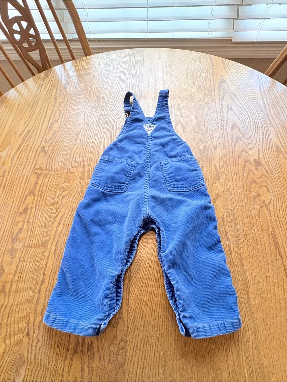 Vintage Toddler Oshkosh B’gosh Corduroy Blue Overalls 80’s-90’s 24 Mo